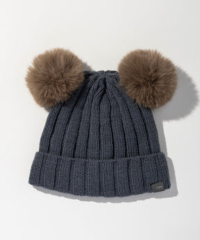 【WOMENS】Low Gauge Double Pompom Knit Cap / ローゲージダブルポンポンニットキャップ / phenix スキーウェア 26AW