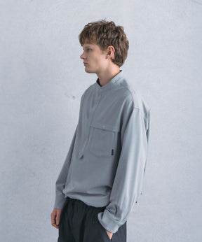 【1月中旬お届け予約商品】PULLOVER BAND COLLAR SHIRT プルオーバーバンドカラーシャツ