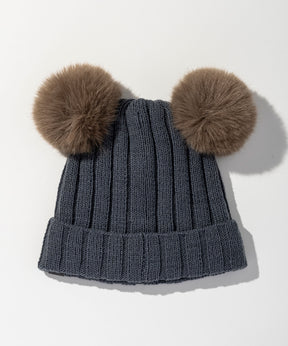 【WOMENS】Low Gauge Double Pompom Knit Cap / ローゲージダブルポンポンニットキャップ / phenix スキーウェア 26AW