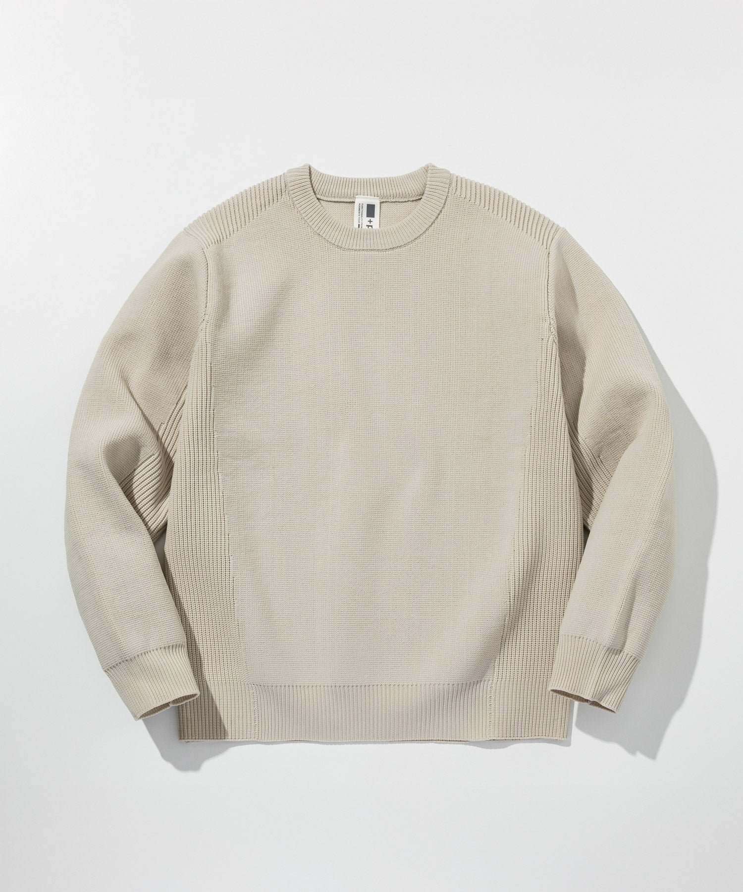 【MENS】HYBRID KNITTED LONG SLEEVE PULL OVER  ハイブリッドニット ロングスリーブプルオーバー / +phenix(プラスフェニックス)