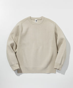 【MENS】HYBRID KNITTED LONG SLEEVE PULL OVER  ハイブリッドニット ロングスリーブプルオーバー / +phenix(プラスフェニックス)