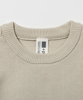【MENS】HYBRID KNITTED LONG SLEEVE PULL OVER  ハイブリッドニット ロングスリーブプルオーバー / +phenix(プラスフェニックス)