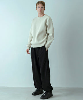 【MENS】HYBRID KNITTED LONG SLEEVE PULL OVER  ハイブリッドニット ロングスリーブプルオーバー / +phenix(プラスフェニックス)