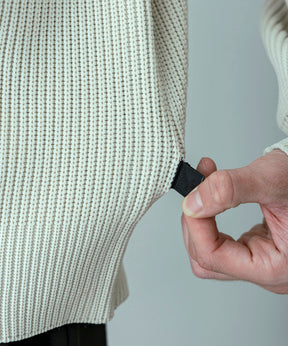 【MENS】HYBRID KNITTED LONG SLEEVE PULL OVER  ハイブリッドニット ロングスリーブプルオーバー / +phenix(プラスフェニックス)