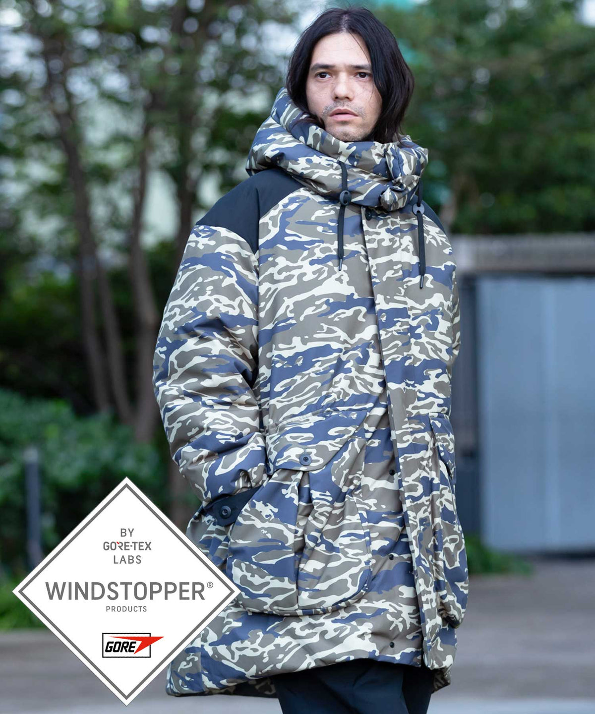 【MENS】ゴアテックスダウンコート GORE DOWN CARGO COAT / WINDSTOPPER(R) プロダクト by GORE TEX  LABS ゴアテックスウェア テックウェア アーバンアウトドア 高機能ウェア +phenix(プラスフェニックス)