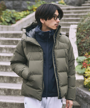 【MENS】FUSED QUILTING DOWN JACKET ヒューズド キルティング ダウンジャケット ウィンドストッパー / WINDSTOPPER(R) プロダクト by GORE TEX LABS +phenix(プラスフェニックス)