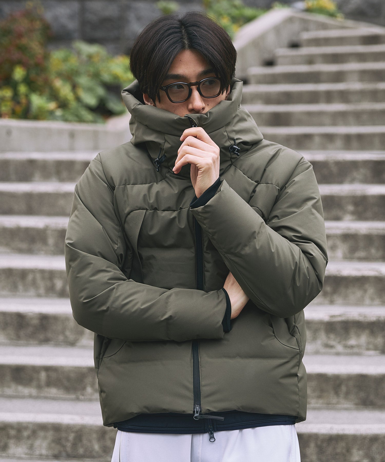 【MENS】FUSED QUILTING DOWN JACKET ヒューズド キルティング ダウンジャケット ウィンドストッパー / WINDSTOPPER(R) プロダクト by GORE TEX LABS +phenix(プラスフェニックス)