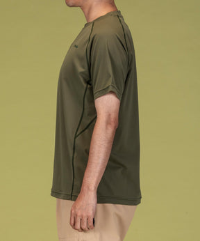 【MENS】クルーネック半袖Tシャツ メンズTシャツ 速乾 ストレッチ 快適 抗菌 防臭 ティーシャツ インナー / phenix outdoor(フェニックスアウトドア)