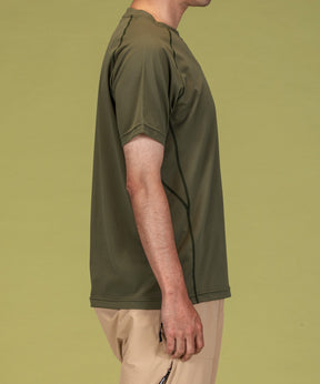 【MENS】クルーネック半袖Tシャツ メンズTシャツ 速乾 ストレッチ 快適 抗菌 防臭 ティーシャツ インナー / phenix outdoor(フェニックスアウトドア)