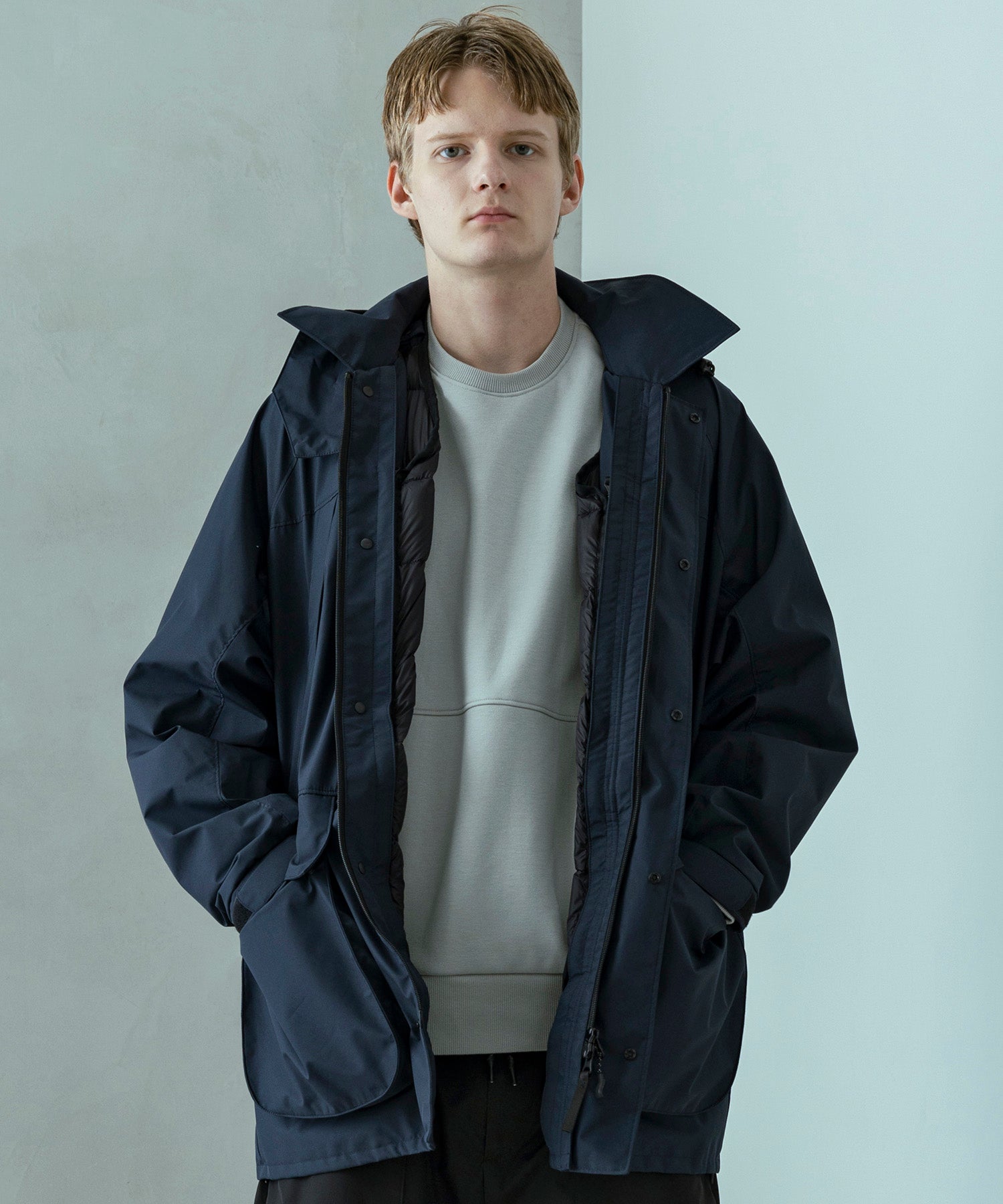 【MENS】FISHERMANS DOWN COAT フィッシャーマンズダウンコート / WINDSTOPPER(R) プロダクト by GORE TEX LABS / +phenix(プラスフェニックス)