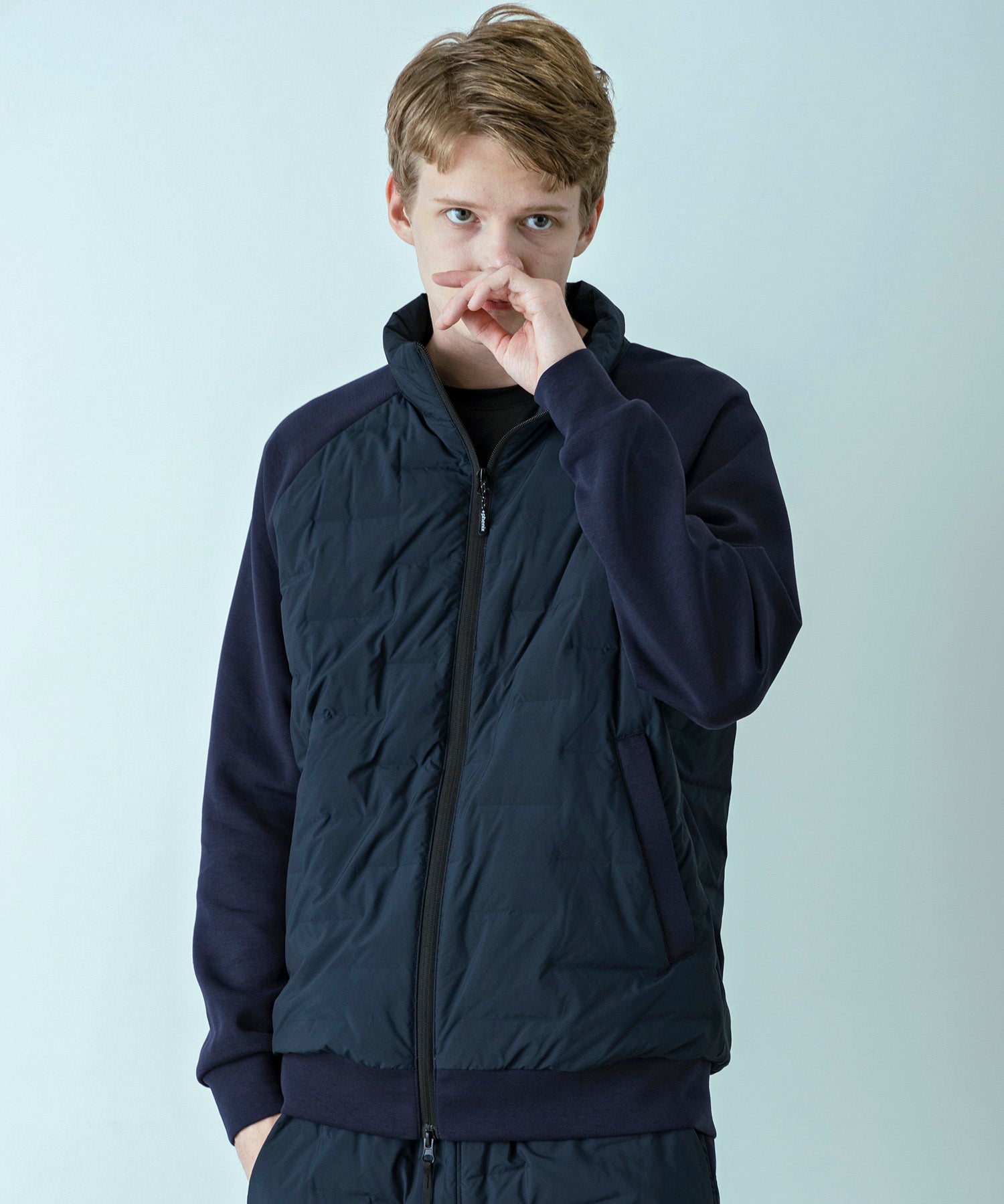 【MENS】HYBRID DOWN JACKET  ハイブリッドダウンジャケット / +phenix(プラスフェニックス)