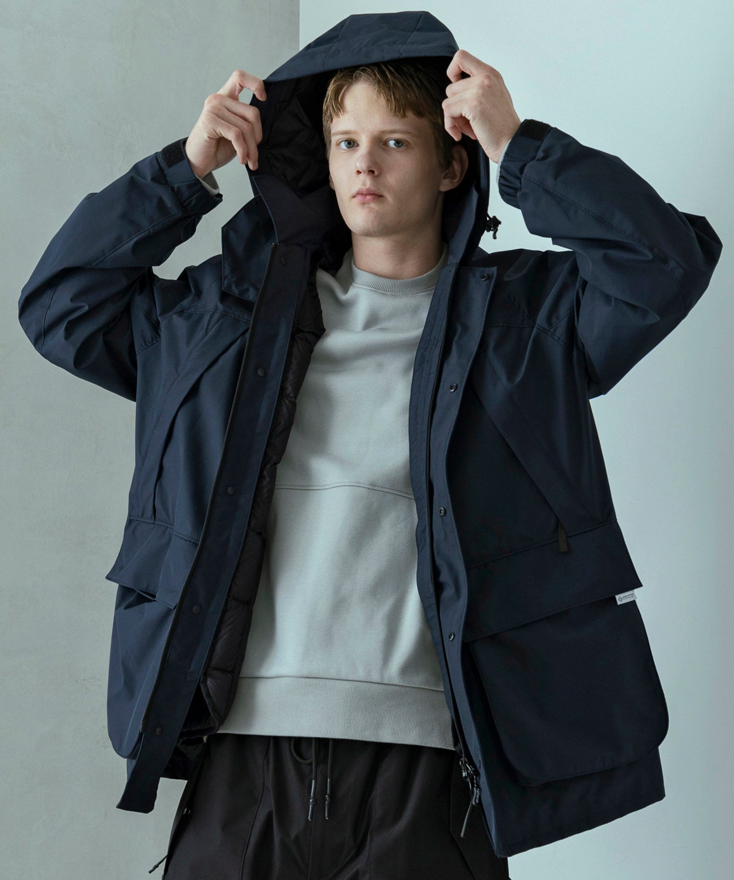 【MENS】FISHERMANS DOWN COAT フィッシャーマンズダウンコート / WINDSTOPPER(R) プロダクト by GORE TEX LABS / +phenix(プラスフェニックス)