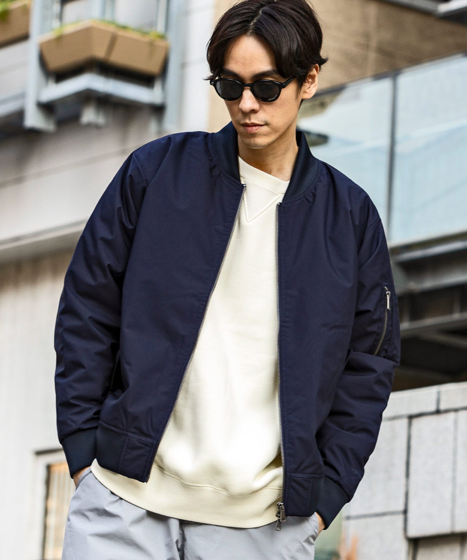 【MENS】BOMBER JACKET ボンバージャケット / 撥水 透湿 / +phenix(プラスフェニックス)