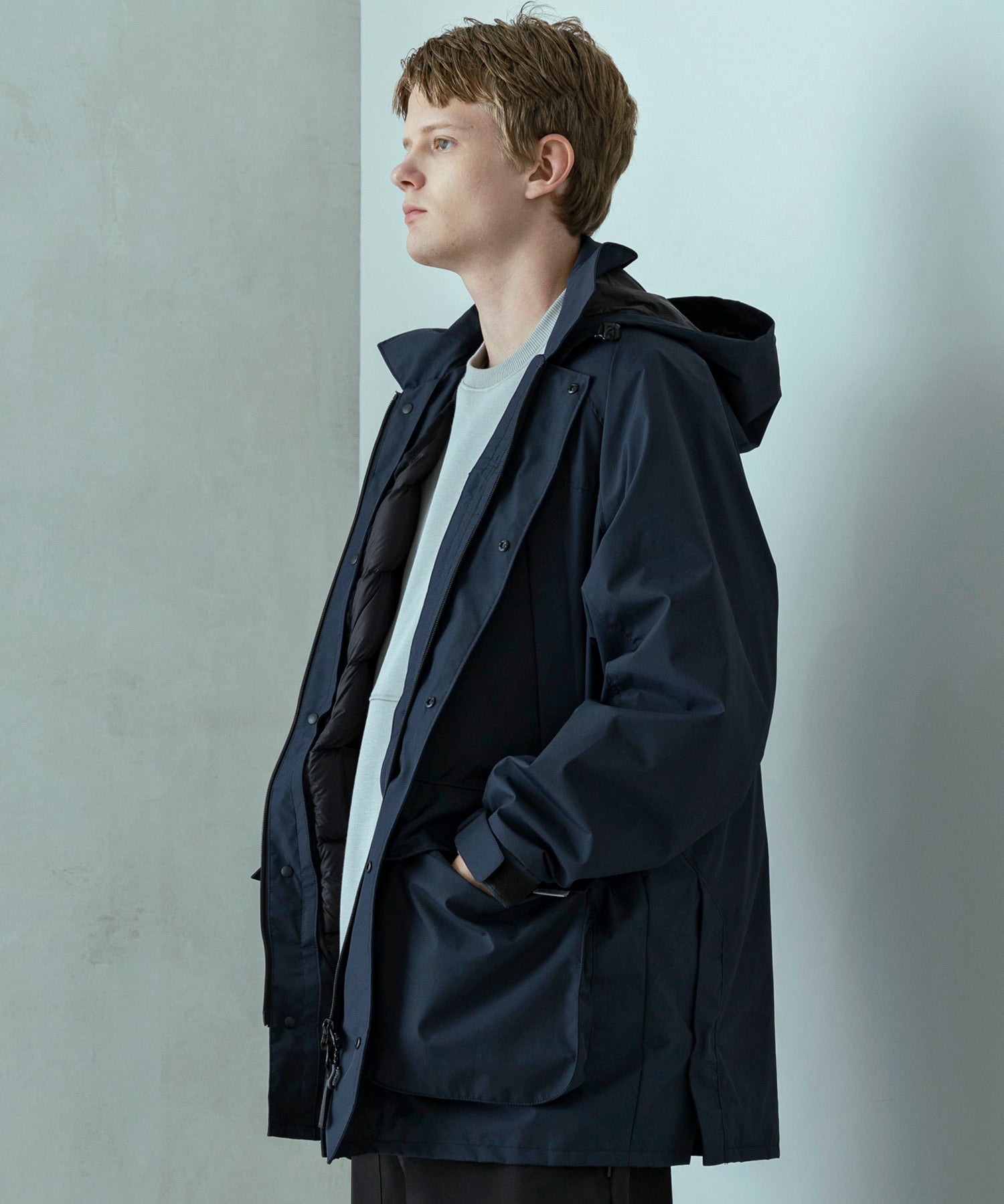 【MENS】FISHERMANS DOWN COAT フィッシャーマンズダウンコート / WINDSTOPPER(R) プロダクト by GORE TEX LABS / +phenix(プラスフェニックス)