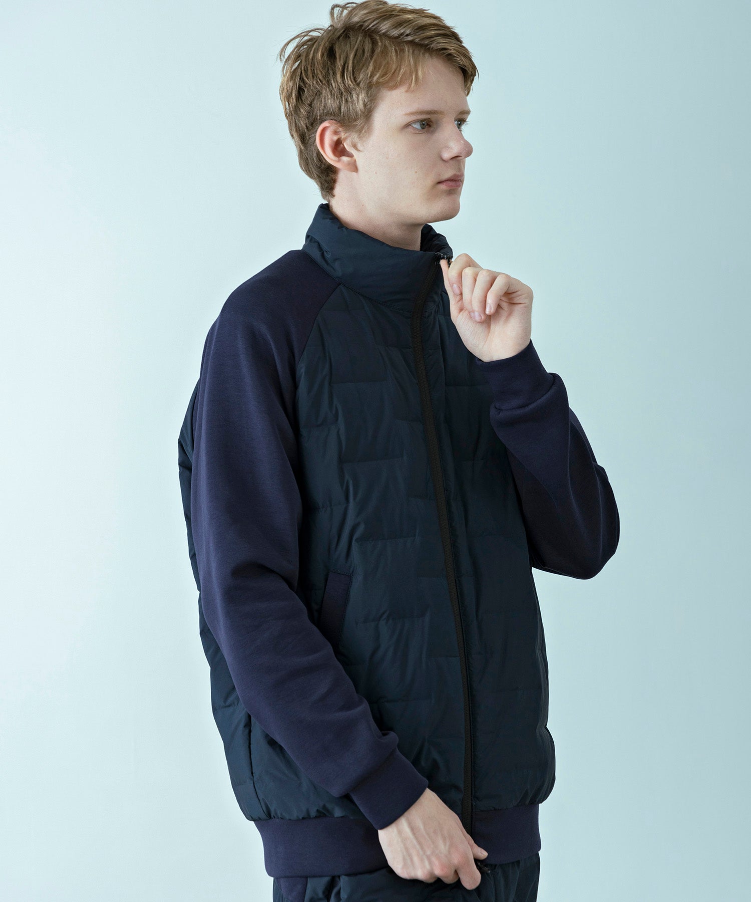 【MENS】HYBRID DOWN JACKET  ハイブリッドダウンジャケット / +phenix(プラスフェニックス)