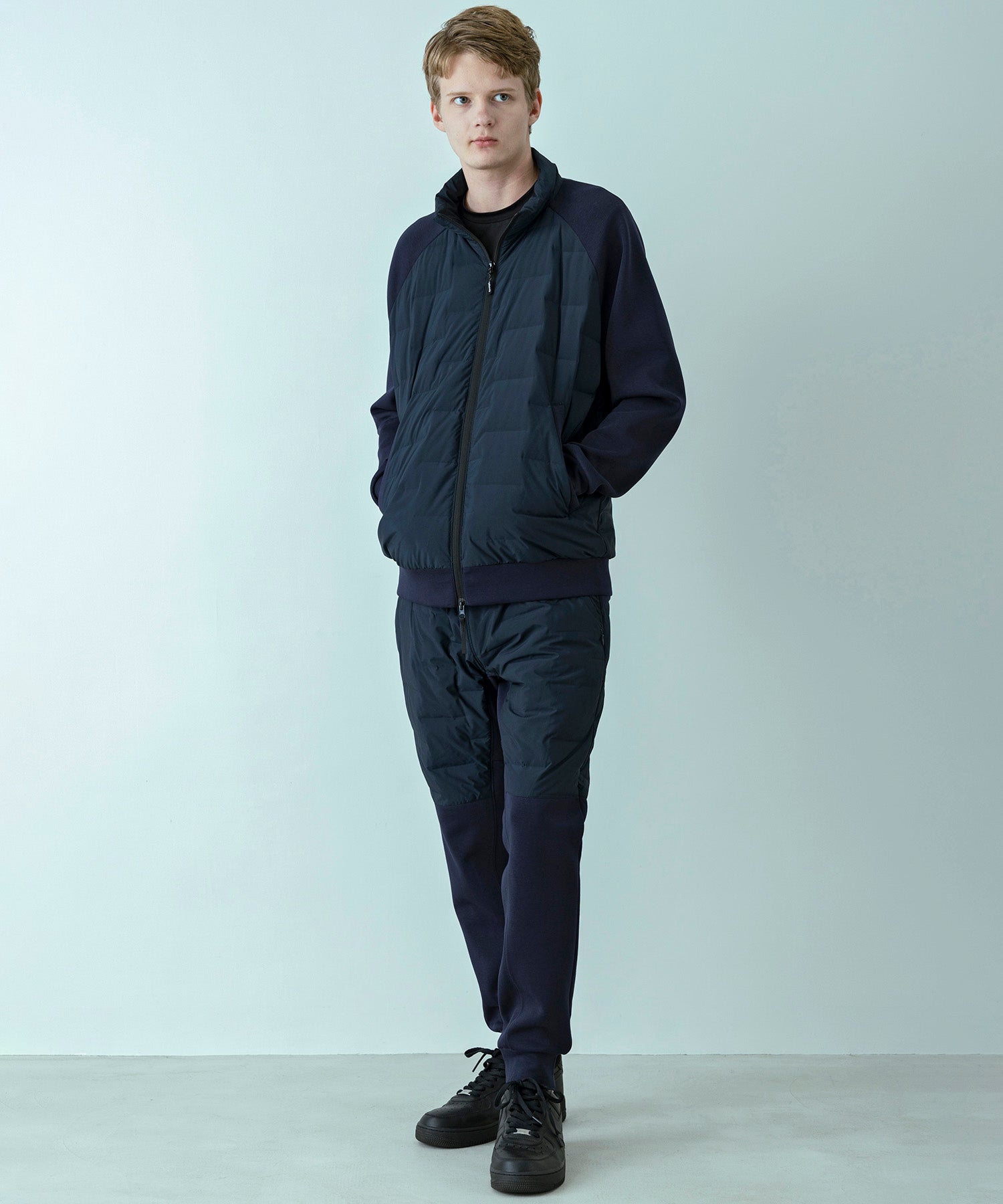 【MENS】HYBRID DOWN JACKET  ハイブリッドダウンジャケット / +phenix(プラスフェニックス)