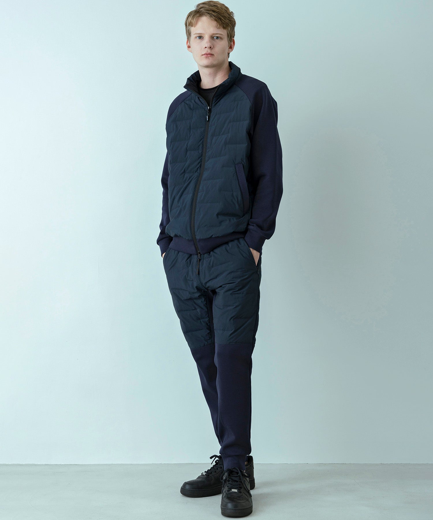 【MENS】HYBRID DOWN JACKET  ハイブリッドダウンジャケット / +phenix(プラスフェニックス)