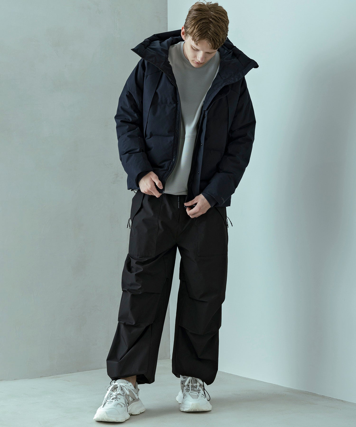 【MENS】FUSED QUILTING DOWN JACKET  フューズドキルティングダウンジャケット ウィンドストッパー / WINDSTOPPER(R) プロダクト by GORE TEX LABS / +phenix(プラスフェニックス)