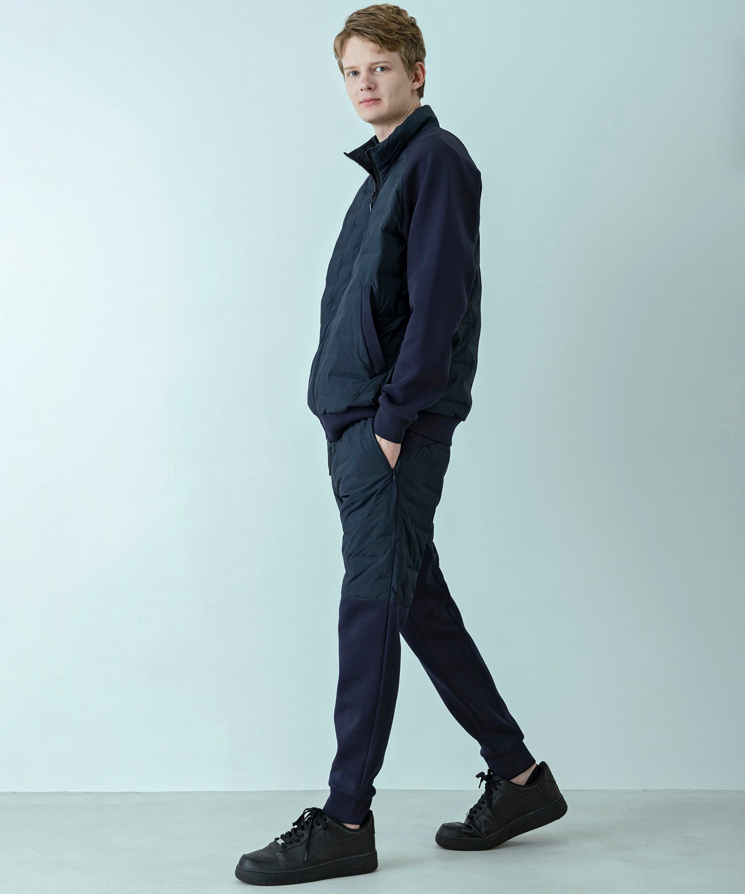 【MENS】HYBRID DOWN JACKET  ハイブリッドダウンジャケット / +phenix(プラスフェニックス)