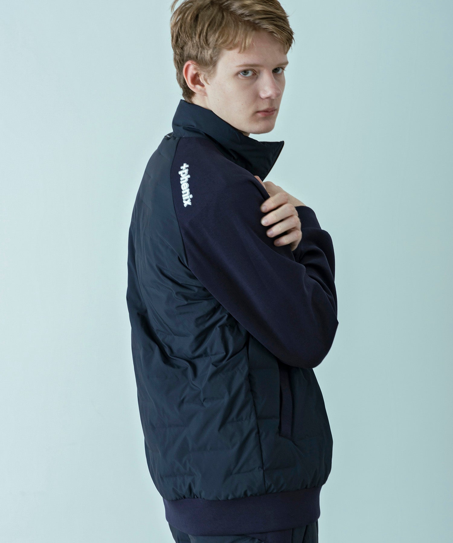 【MENS】HYBRID DOWN JACKET  ハイブリッドダウンジャケット / +phenix(プラスフェニックス)