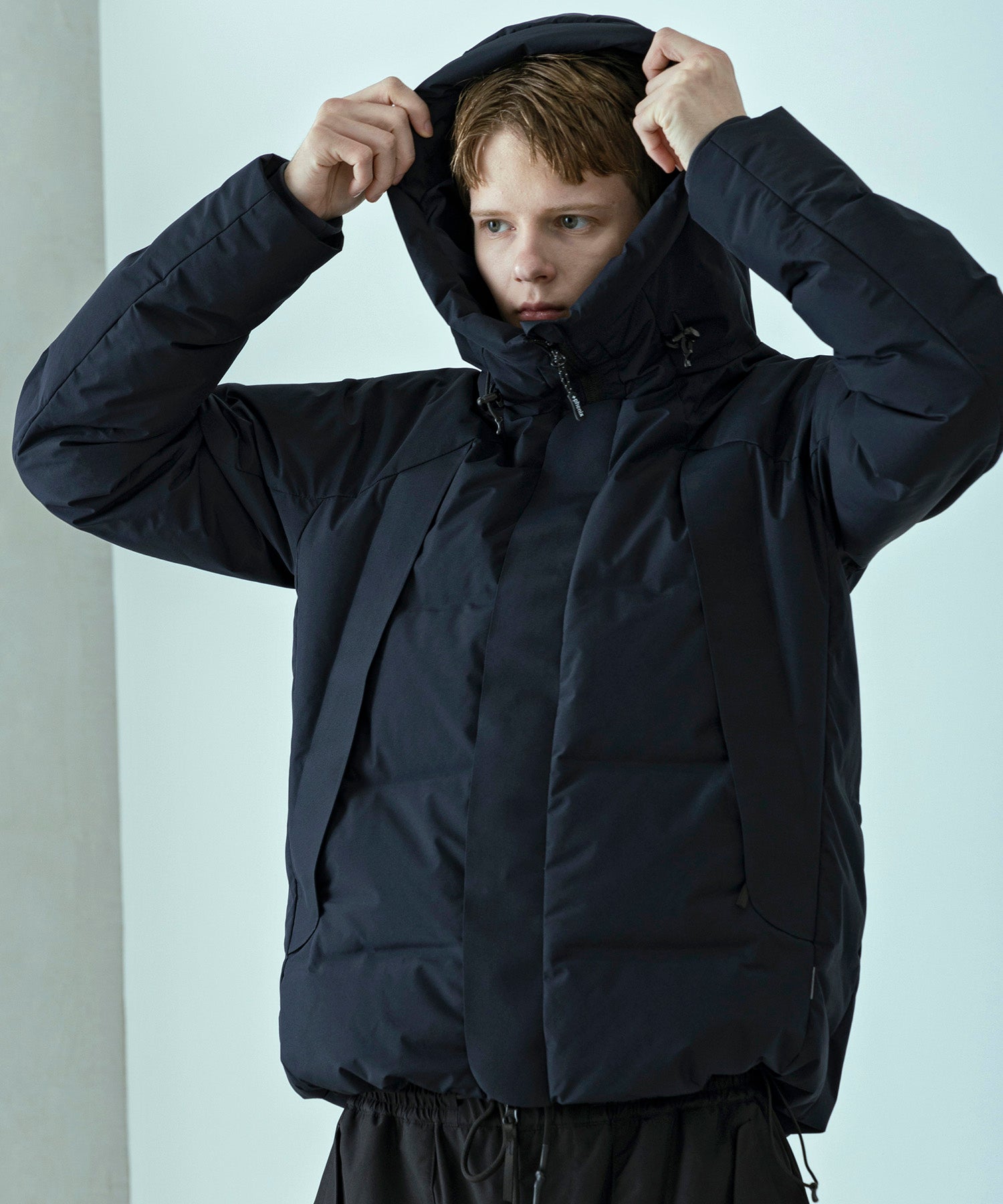 【MENS】FUSED QUILTING DOWN JACKET  フューズドキルティングダウンジャケット ウィンドストッパー / WINDSTOPPER(R) プロダクト by GORE TEX LABS / +phenix(プラスフェニックス)