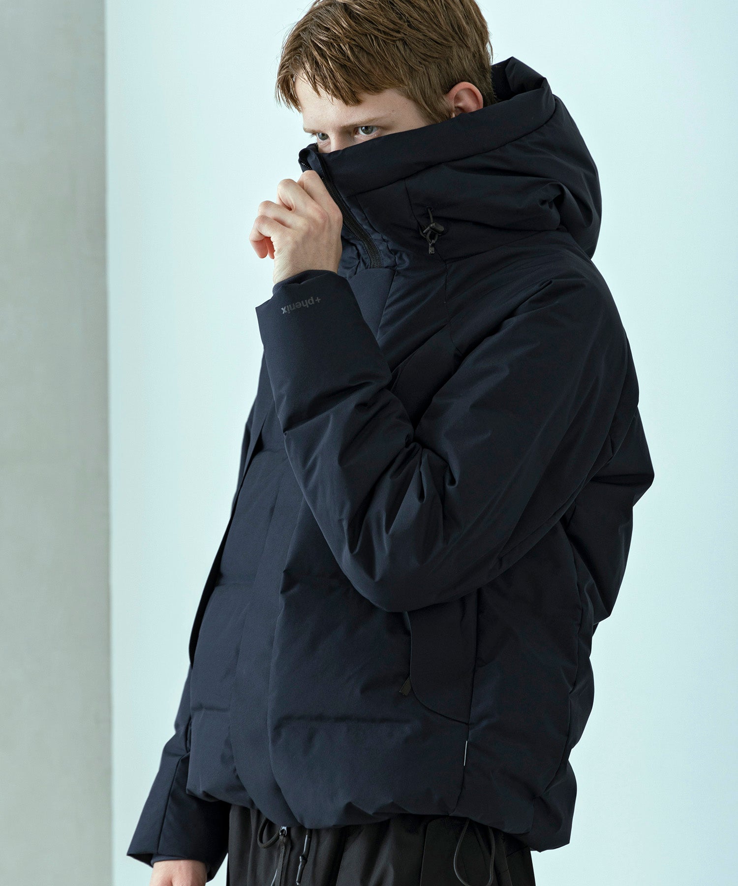 【MENS】FUSED QUILTING DOWN JACKET  フューズドキルティングダウンジャケット ウィンドストッパー / WINDSTOPPER(R) プロダクト by GORE TEX LABS / +phenix(プラスフェニックス)