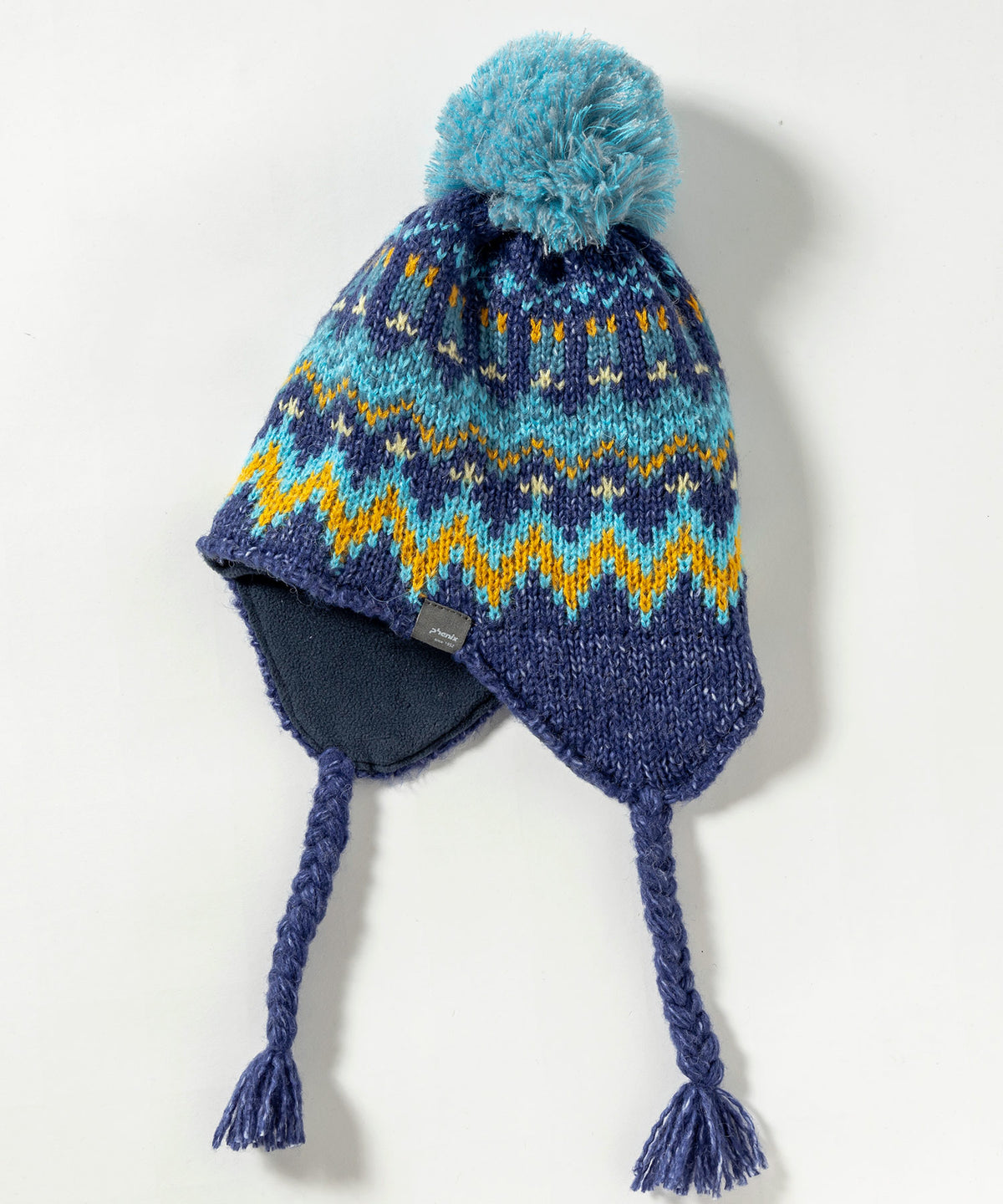 【KIDS/JUNIOR】Mix Border Junior Earflap Beanie ミックスボーダージュニアイヤーフラップビーニー / JUNIOR ACC / 子供用 ニットキャップ / phenixスキーウェア 24AW