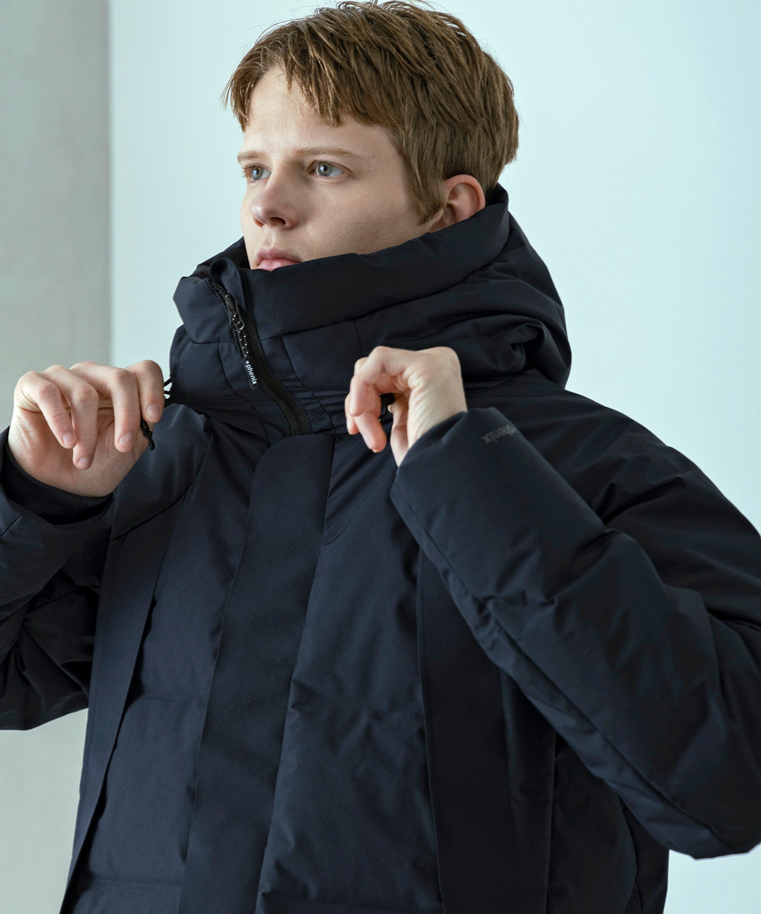【MENS】FUSED QUILTING DOWN JACKET  フューズドキルティングダウンジャケット ウィンドストッパー / WINDSTOPPER(R) プロダクト by GORE TEX LABS / +phenix(プラスフェニックス)