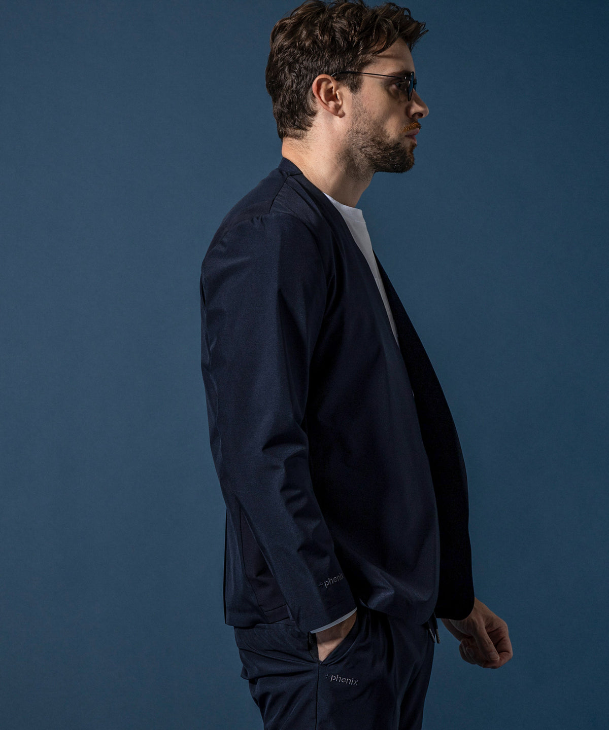 【MENS】GTX NO COLLAR JACKET ノーカラージャケット / WINDSTOPPER(R) プロダクト by GORE-TEX LABS /ウィンドストッパー/ゴアテックス/1PIU1UGUALE3 RELAX × +phenix(ウノピゥウノウグァーレトレ リラックス)