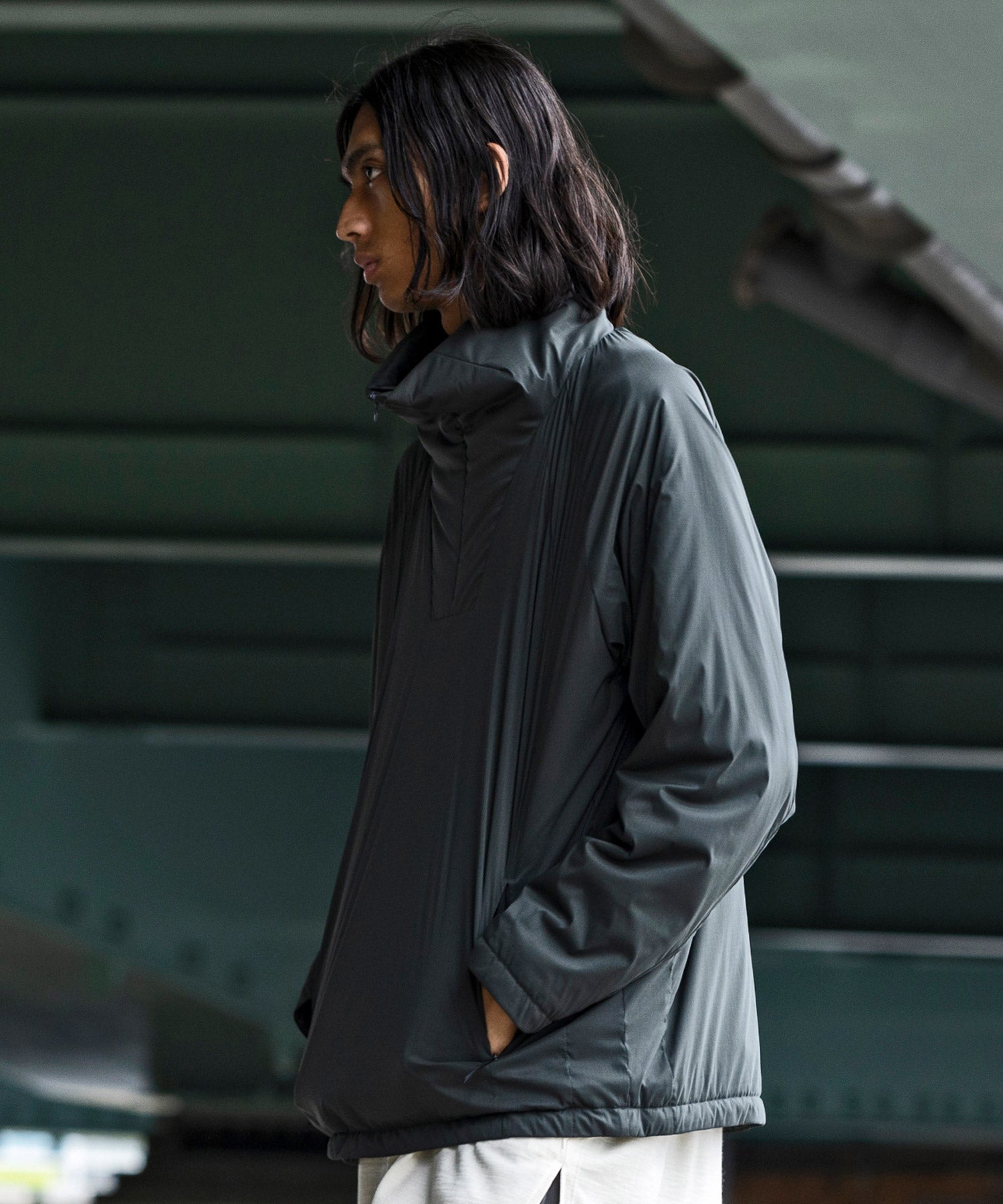 【MENS】ハーフジップロングスリーブ・アウター 中綿ジャケット Insuluted air half zip / PERTEX double weave / アルクフェニックス