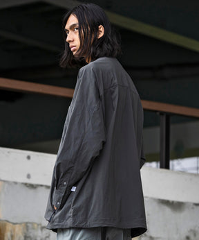 【MENS】Square Pocket Shirts KAR ロングスリーブシャツ ワイドシルエット メンズシャツ / karu-stretch taffeta II / アルクフェニックス