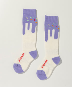 【KIDS/JUNIOR】Melty Ice Cream Ski Socks / メルティアイスクリームスキーソックス / phenix スキーウェア 26AW