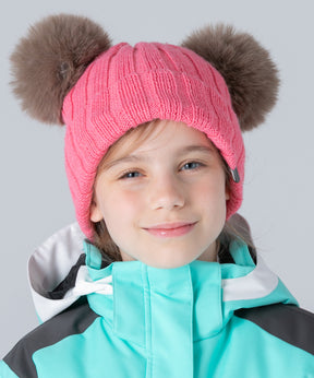 【KIDS/JUNIOR】Low Gauge Double Pompon Watch Hat  ローゲージダブルポンポンニットハット /phenixスキーウェア 25AW