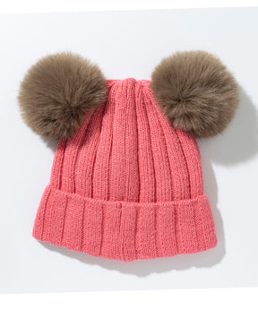 【KIDS/JUNIOR】Low Gauge Double Pompon Watch Hat  ローゲージダブルポンポンニットハット /phenixスキーウェア 25AW