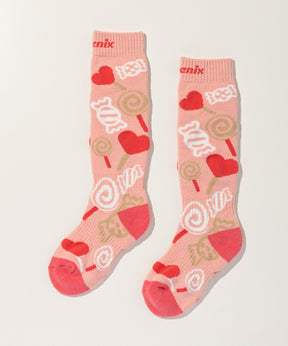 【KIDS/JUNIOR】Candy Motif Ski Socks / キャンディモチーフスキーソックス / phenix スキーウェア 26AW
