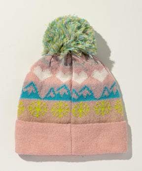 【KIDS/JUNIOR】Snow Pattern Knit Cap / スノーパターンニットキャップ / phenix スキーウェア 26AW