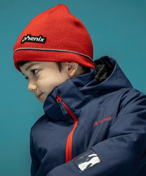 【KIDS/JUNIOR】Double Line Junior Beanie ダブルラインジュニアニットハット / JUNIOR ACC / 子供用 ニットキャップ / phenixスキーウェア 24AW