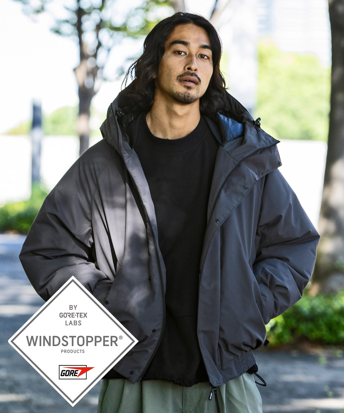 【11月上旬お届け予約商品】【MENS】BOMBER DOWN JACKET ボマー ダウンジャケット ウィンドストッパー / WINDSTOPPER(R) プロダクト by GORE TEX LABS +phenix(プラスフェニックス)