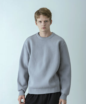 【MENS】HYBRID KNITTED LONG SLEEVE PULL OVER  ハイブリッドニット ロングスリーブプルオーバー / +phenix(プラスフェニックス)