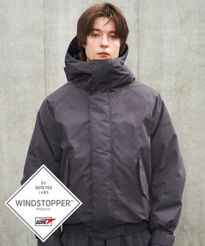 【MENS】BOMBER DOWN JACKET ボマー ダウンジャケット ウィンドストッパー / WINDSTOPPER(R) プロダクト by GORE TEX LABS +phenix(プラスフェニックス)