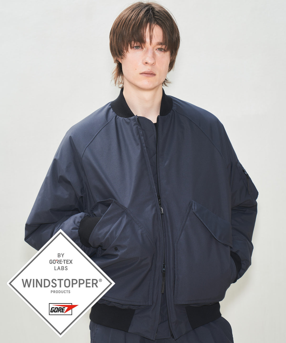 【11月上旬お届け予約商品】【MENS】FLIGHT DOWN JACKET フライト ダウンジャケット / WINDSTOPPER(R) プロダクト by GORE TEX LABS +phenix(プラスフェニックス)