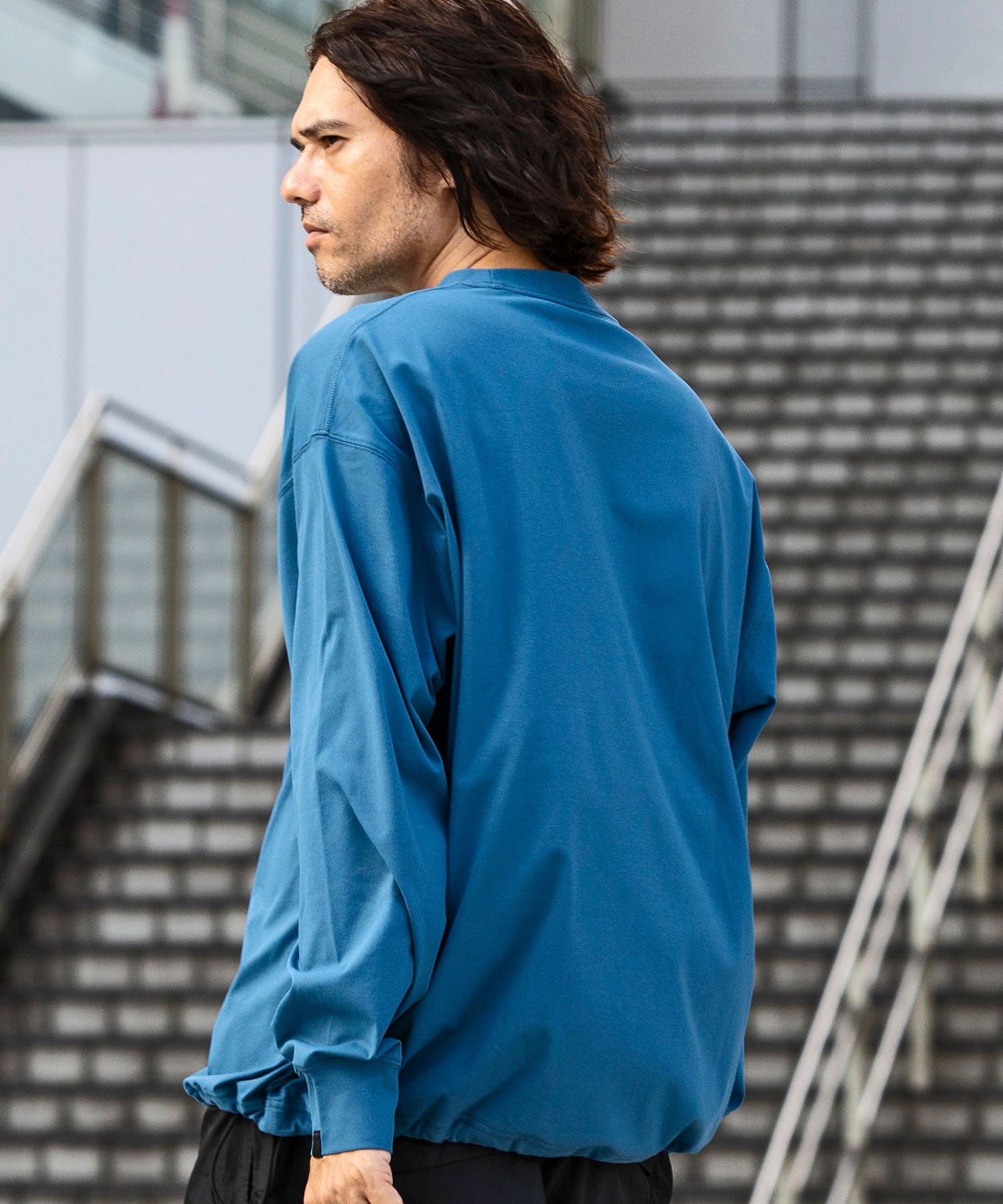 【MENS】DRY DRAW CORD LONG SLEEVE T-SHIRTS ドライドローコードロングスリーブTシャツ / 吸水速乾 / UPF50＋/ +phenix(プラスフェニックス)