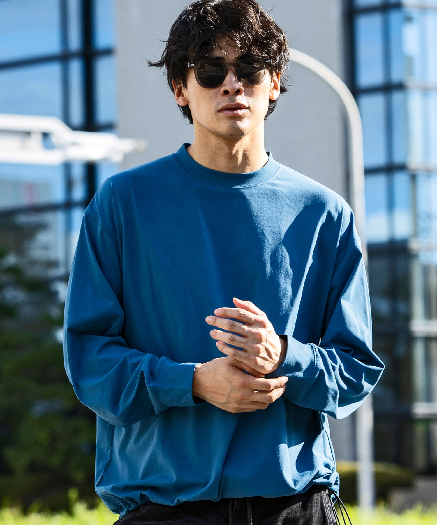 【MENS】DRY DRAW CORD LONG SLEEVE T-SHIRTS ドライドローコードロングスリーブTシャツ / 吸水速乾 / UPF50＋/ +phenix(プラスフェニックス)