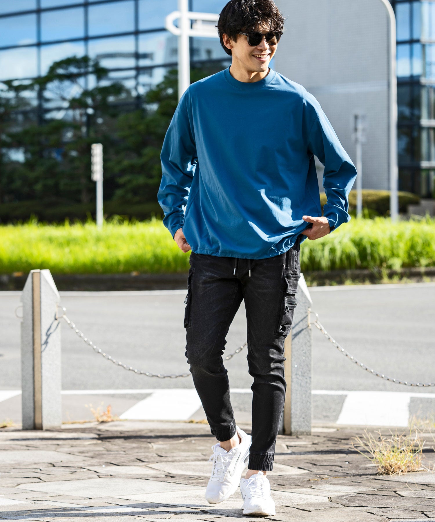 【MENS】DRY DRAW CORD LONG SLEEVE T-SHIRTS ドライドローコードロングスリーブTシャツ / 吸水速乾 / UPF50＋/ +phenix(プラスフェニックス)