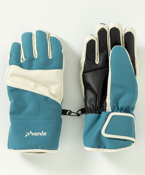 【WOMENS】Synthetic Leather Accent Womens Gloves シンセティックレザーアクセントWsグローブ  / ACC / スノーグローブ /phenixスキーウェア 24AW