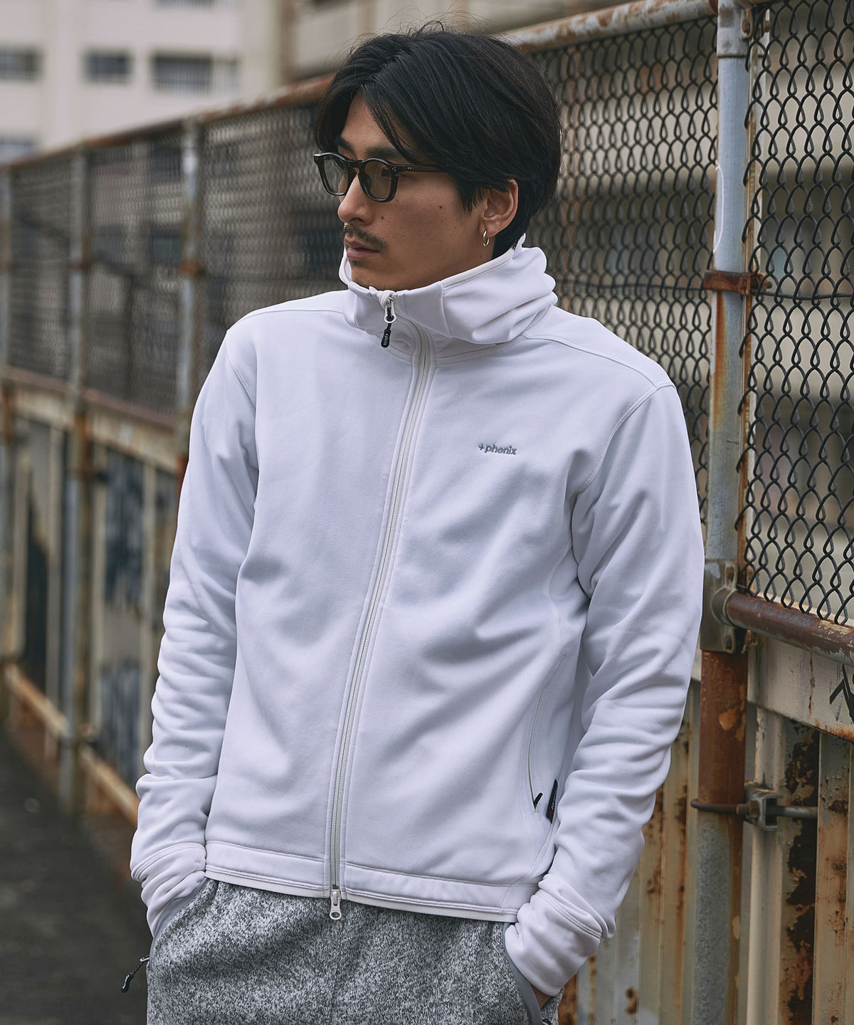 【11月中旬お届け予約商品】【MENS】POWER STRETCH ZIP UP HOODY パワーストレッチ ジップアップ フーディー / POLARTEC ポーラテック / +phenix(プラスフェニックス)