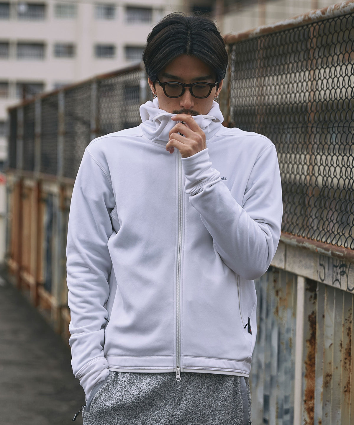 【11月中旬お届け予約商品】【MENS】POWER STRETCH ZIP UP HOODY パワーストレッチ ジップアップ フーディー / POLARTEC ポーラテック / +phenix(プラスフェニックス)