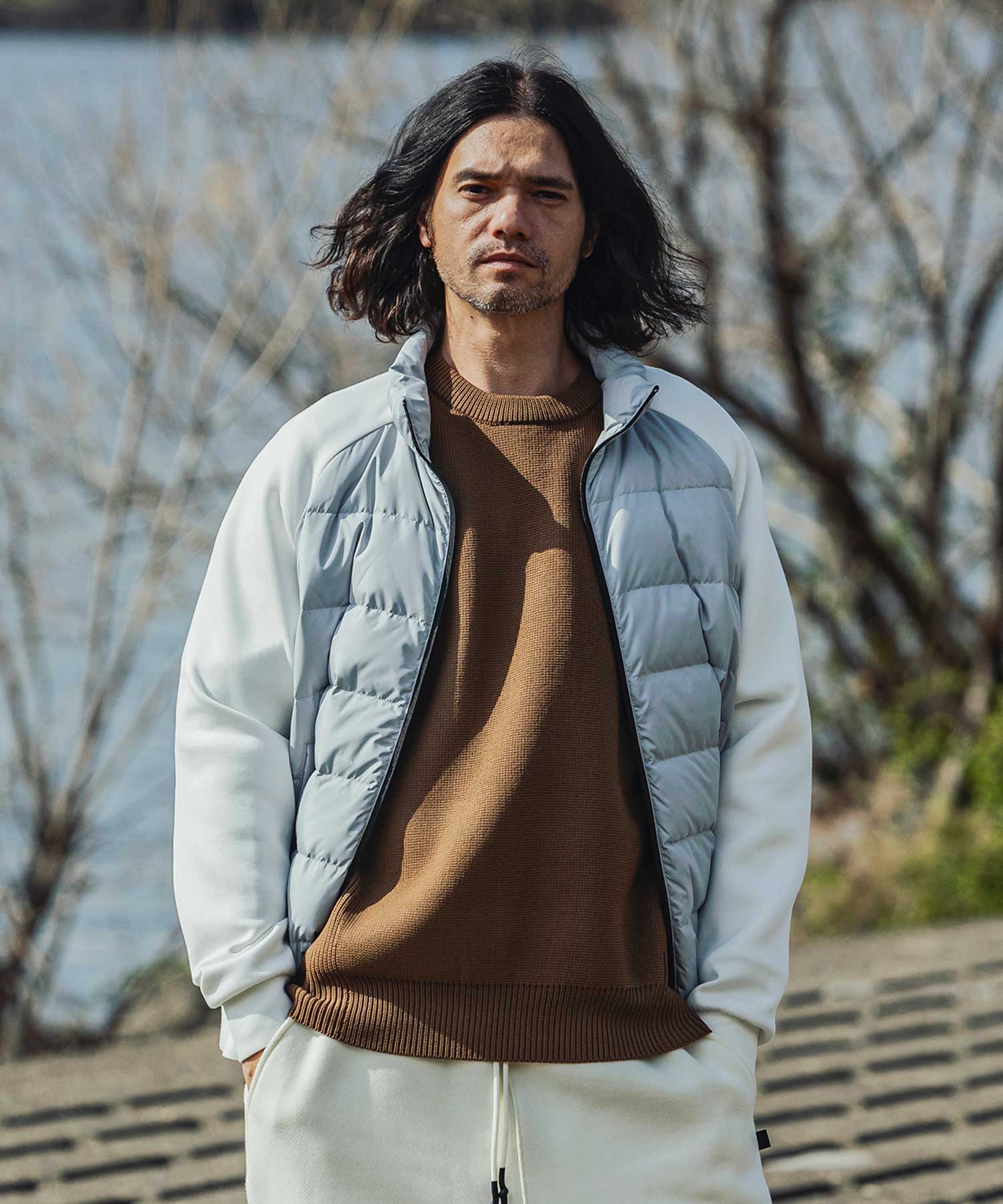 【MENS】HYBRID DOWN JACKET ハイブリッド ダウン ジャケット +phenix(プラスフェニックス)　