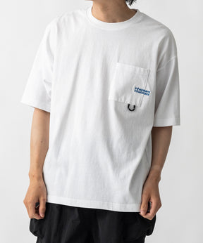 【MENS】ビッグシルエット ワンポイント刺繍 ポケット 半袖Tシャツ /inhabitant(インハビタント)