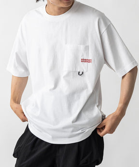 【MENS】ビッグシルエット ワンポイント刺繍 ポケット 半袖Tシャツ /inhabitant(インハビタント)